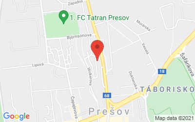Google map: Sabinovská 19